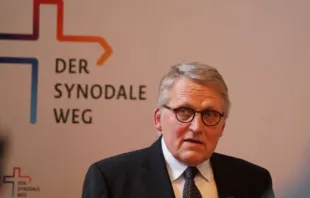 Thomas Sternberg, president of the Central Committee of German Catholics (ZdK), speaks at a ‘Synodal Way’ press conference. Rudolf Gehrig/CNA Deutsch.
